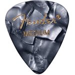 FENDER - MEDIUM CELLULOID PICKS - Black Moto - 12 PICKS PACK